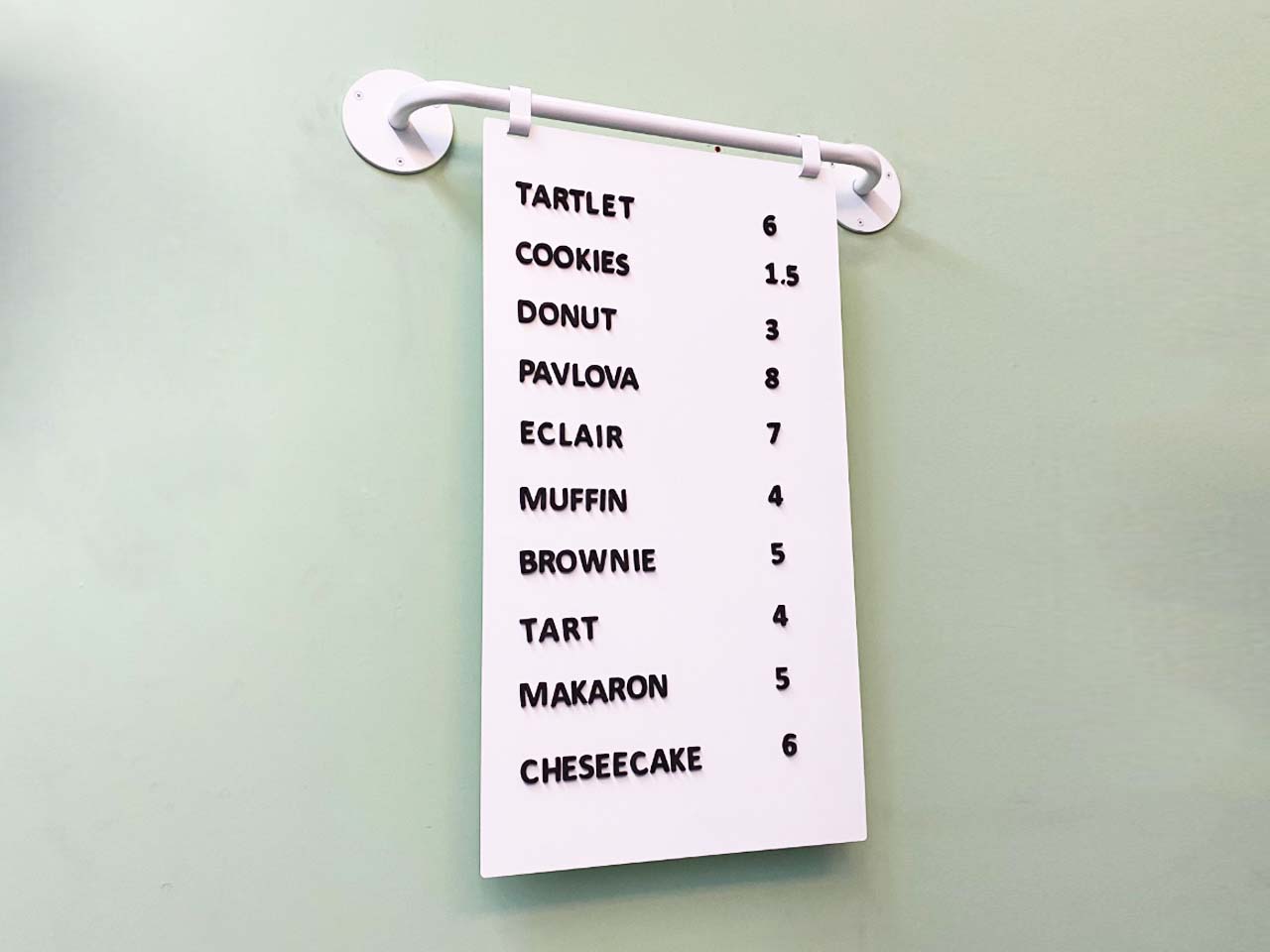 Metal Wall Mounted Menu Board