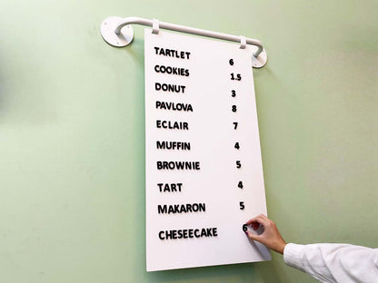 Metal Wall Mounted Menu Board