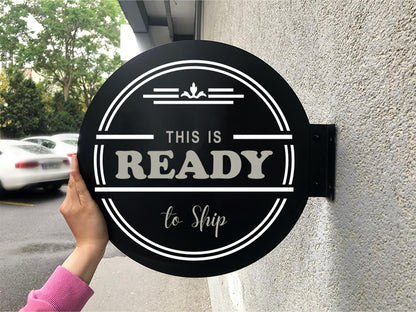 Get a personalized round blade sign with double-sided printing, customizable in size, color, and logo options. Ideal for small businesses, cafes, and restaurants, this sign provides high-quality branding and promotion. Constructed from durable metal, it’s perfect for indoor or outdoor use.
